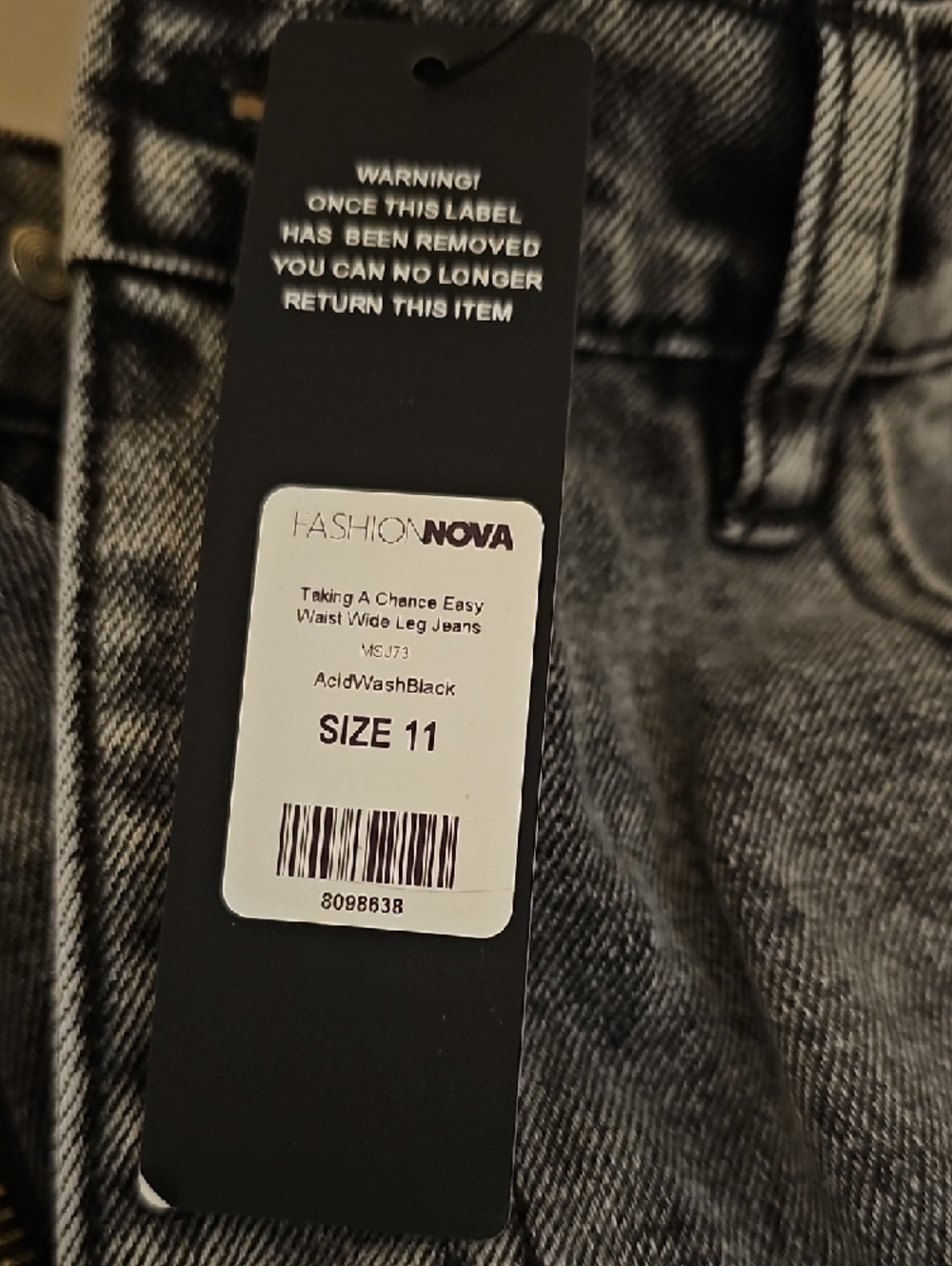 NEW Gray Cargo Jeans With Patch Pockets - Picture 4 of 4